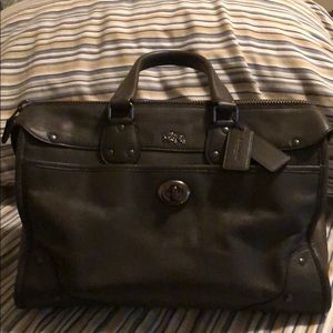 Coach satchel with strap and dust bag